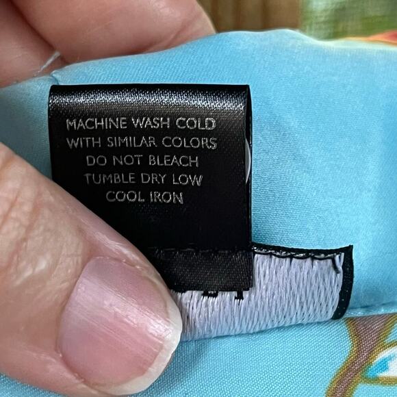 Natori Women's Blue Floral Bird Print Kimono Sleeve Robe Full Length Size M - Picture 11 of 11